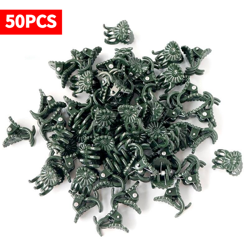 Vine Climbing Plastic - 50PCS 5-Claw Dark Green Plant Clips