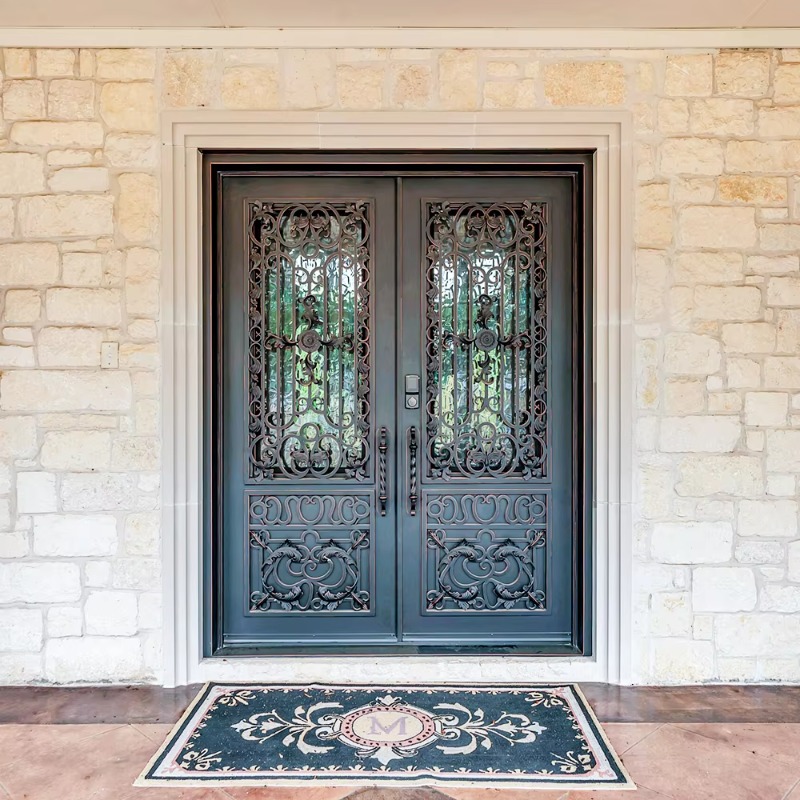 Glass Door Hinge - Ormate Wrought Iron Double Doors For