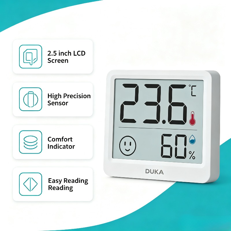 DUKA Atuman 2.5 inch LCD Elect - đánh giá và giá Digital Hygrometer Probe
