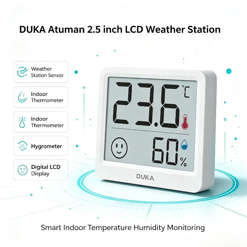 DUKA Atuman 2.5 inch LCD Elect - đánh giá và giá Digital Hygrometer Probe