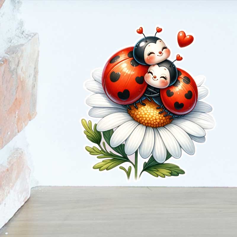 Cute Ladybug Wall Stickers Liv - đánh giá và giá Pvc Panel Background