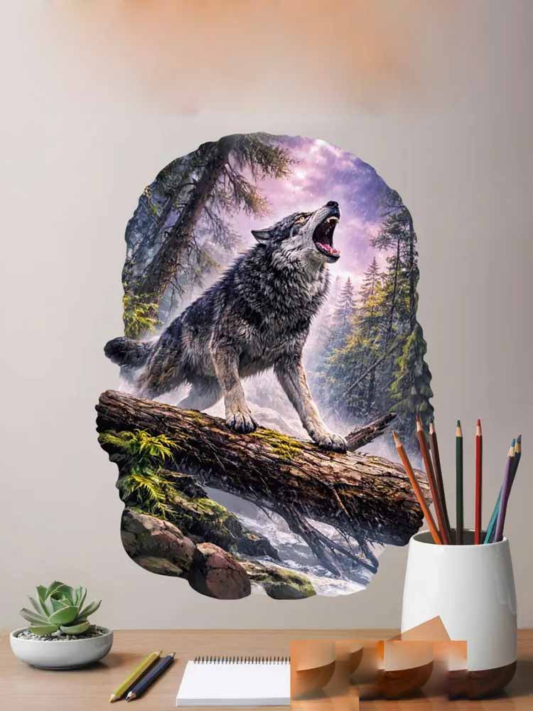 Wild Timberwolves Pattern Wall - đánh giá và giá Pvc Panel Background